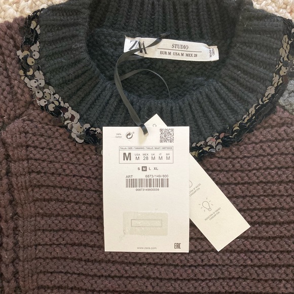 Zara Patchwork Sequin Sweater-limited edition - Picture 4 of 5